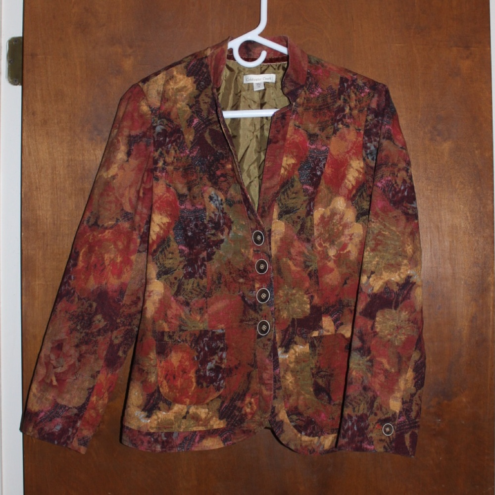Vintage Coldwater Creek Floral Blazer